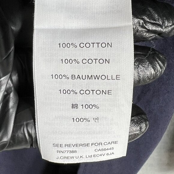 J Crew Womens S New Blue Blouse Long Sleeve Shirt Gold Stud Collar Career Preppy - Picture 14 of 15